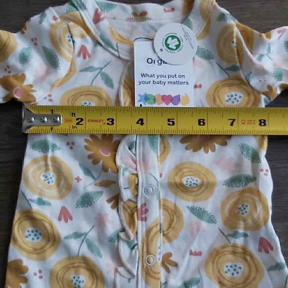 Lamaze Organic Cotton Floral Long-Sleeved Onesie - Perfect for Newborns - Picture 3 of 7